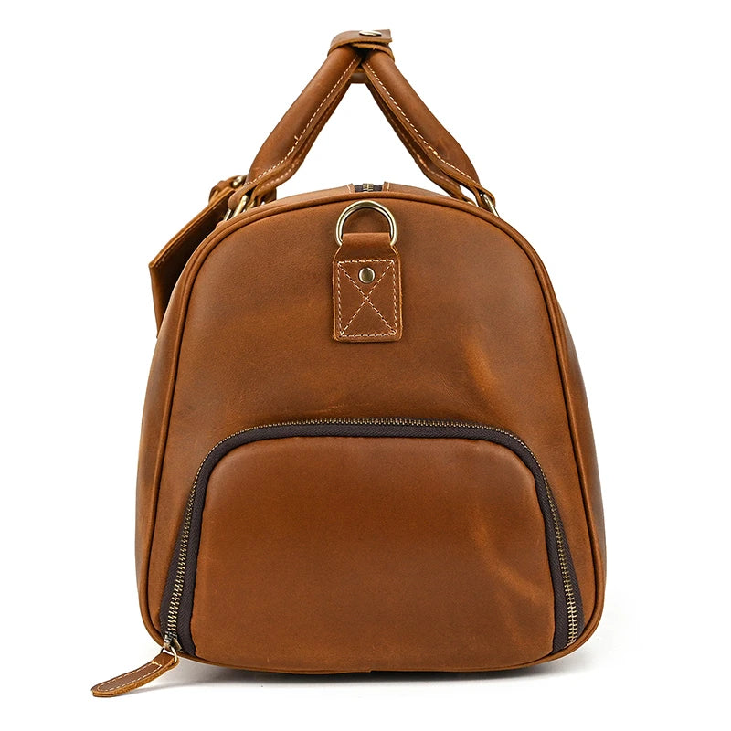 Luxury Genuine cow Leather Equipment Travel Bag - Ghoddosh 