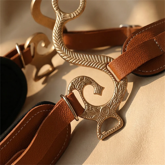 Bitless Hackamore Horse Bridle Comfort Padded Nose with Curb Chain  / Adjustable Brown Genuine Leather Bridle @ghoddosh.com
