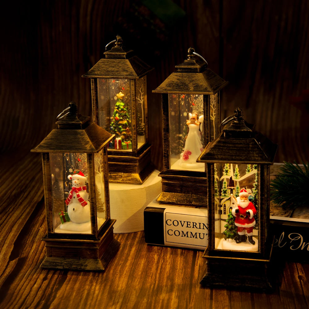 1PC  Christmas Square Wind Light - Night Light Christmas  Desktop Decorative Light Box @ghoddosh.com