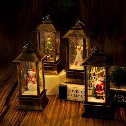 1PC  Christmas Square Wind Light - Night Light Christmas  Desktop Decorative Light Box @ghoddosh.com