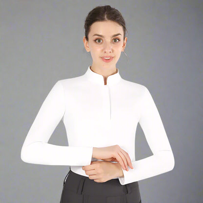 White Horse Riding  Woman long Sleeve T-Shirt