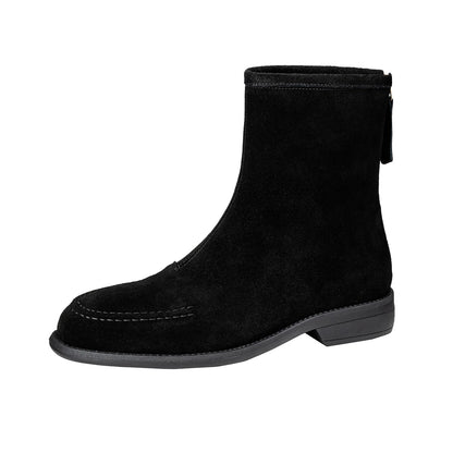 2026  Suede Women  Flat Heels Ankle Boots - ghoddosh.com