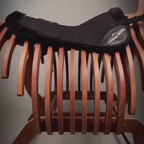 Horse Riding  lined horse back saddle half pad - Making Video 