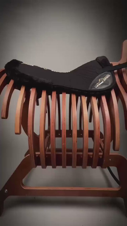 Horse Riding  lined horse back saddle half pad - Making Video 