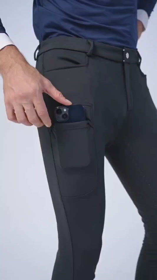 Professional Men's Equestrian Pants / Full Silicone Anti-Slip Horse Riding Pants . Ghoddosh